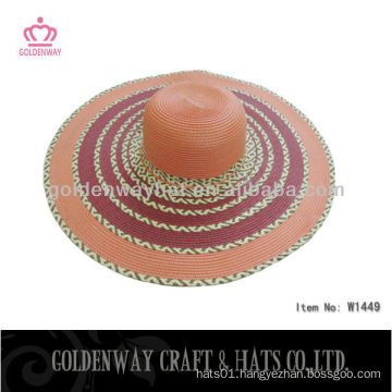 big brim colorful floppy straw beach hat